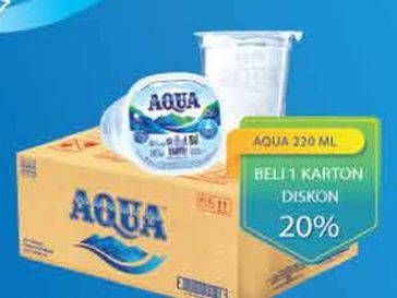 Promo Harga AQUA Air Mineral 220 ml - Hypermart