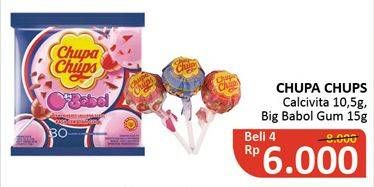 Promo Harga CHUPA CHUPS Lollipop Candy/Big Babol Candy Gum  - Alfamidi