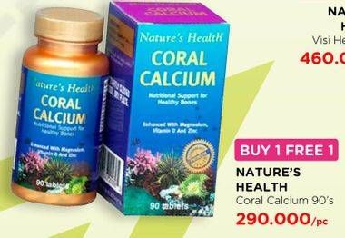 Promo Harga NATURES HEALTH Coral Calcium 90 pcs - Watsons