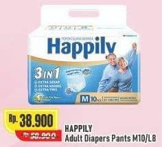 Promo Harga Happily Popok Celana Dewasa L8, M10 8 pcs - Alfamart