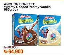 Promo Harga Anchor Boneeto Susu Bubuk Hi Calsium Creamy Vanilla, Yummy Choco 700 gr - Indomaret