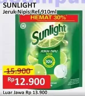 Promo Harga Sunlight Pencuci Piring Jeruk Nipis 100 910 ml - Alfamart