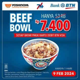 Promo Harga Beef Bowl  - Yoshinoya