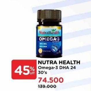 Promo Harga Nutrahealth Omega 3 Fish Oil DHA 24 30 pcs - Watsons