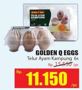Promo Harga Golden Q Egg Telur Ayam Kampung 6 pcs - Hari Hari