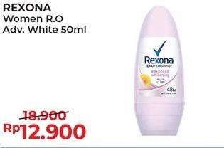 Promo Harga REXONA Deo Roll On Advance Whitening 50 ml - Alfamart