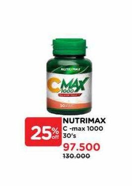 Promo Harga Nutrimax C Max 1000 30 pcs - Watsons