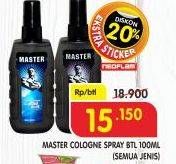 Promo Harga MASTER Spray Cologne All Variants 100 ml - Superindo