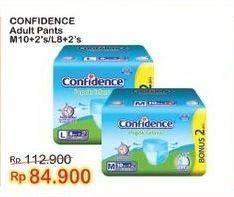 Promo Harga Confidence Adult Diapers Pants L8+2, M10+2 10 pcs - Indomaret