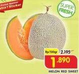 Promo Harga Melon Red Sweet per 100 gr - Superindo