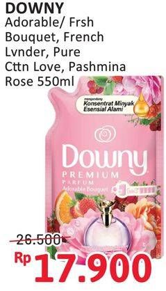 Promo Harga Downy Premium Parfum Adorable Bouquet, Fresh Bouquet, French Lavender, Pure Cotton Love, Pashmina Rose 550 ml - Alfamidi
