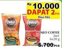 Promo Harga Neo Coffee 3 in 1 Instant Coffee per 12 sachet 20 gr - Giant