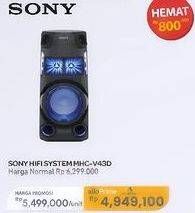 Promo Harga Sony Hifi MHC-V43D 1 pcs - Carrefour