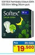 Promo Harga Softex Daun Sirih 36cm 12 pcs - Indomaret