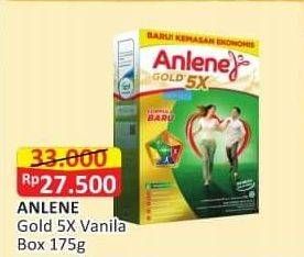 Promo Harga ANLENE Gold Plus 5x Hi-Calcium Vanila 175 gr - Alfamart