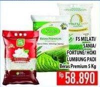 Promo Harga FS Melati/Sania/Fortune/Hoki/Lumbung Padi Beras Premium  - Hypermart