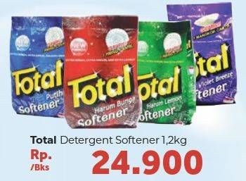 Promo Harga TOTAL Detergent Softener Harum Bunga, Harum Lemon, Putih, Violet Breeze 1200 gr - Carrefour