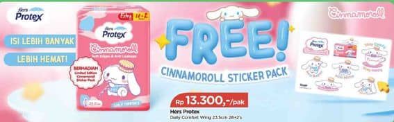 Promo Harga Hers Protex Daily Comfort Wing 23, 5cm 30 pcs - TIP TOP