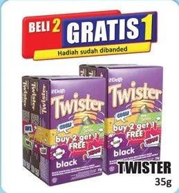 Promo Harga Delfi Twister Wafer Stick 45 gr - Hari Hari