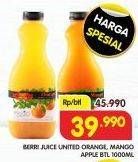 Promo Harga Berri Juice Orange, Mango, Classic Apple 1000 ml - Superindo