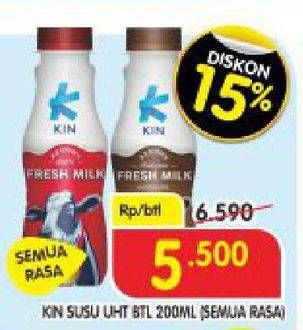 Promo Harga KIN Fresh Milk All Variants 200 ml - Superindo