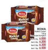 Promo Harga ROMA Malkist Cokelat 120 gr - LotteMart