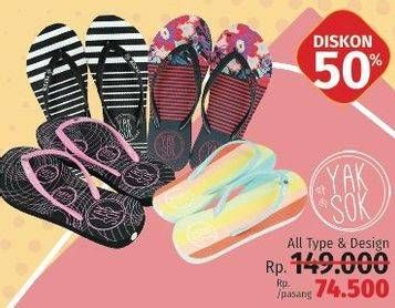 Promo Harga YAKSOK Sandal All Variants  - LotteMart