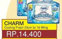 Promo Harga Charm Extra Comfort Cooling Fresh Wing 23cm 16 pcs - Yogya