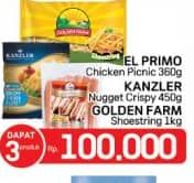 Promo Harga El Primo Chicken Picnic + Kanzler Chicken Nugget + Golden Farm French Fries  - LotteMart