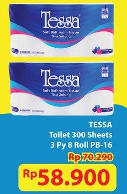 Promo Harga Tessa Toilet Tissue PB-16 8 roll - Hypermart