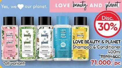 LOVE BEAUTY & PLANET Shampoo & Conditioner 400ml