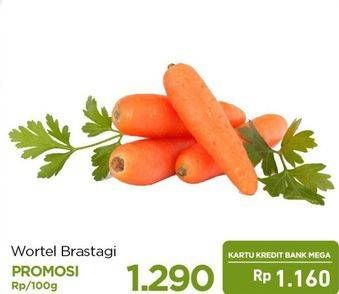 Promo Harga Wortel Berastagi per 100 gr - Carrefour