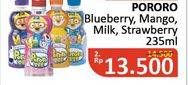 Promo Harga PORORO Minuman Berperisa Blueberry, Mango, Milk, Strawberry 235 ml - Alfamidi