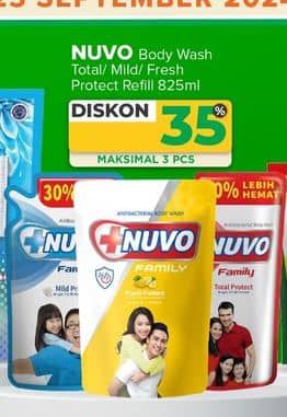 Promo Harga Nuvo Body Wash Total Protect, Mild Protect, Fresh Protect 825 ml - Yogya