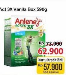 Promo Harga Anlene Actifit 3x High Calcium Vanilla 590 gr - Alfamart