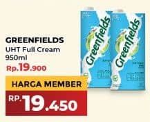 Promo Harga Greenfields UHT Full Cream 1000 ml - Yogya