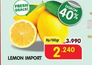 Promo Harga Lemon Import per 100 gr - Superindo