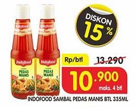 Promo Harga INDOFOOD Sambal Pedas Manis 335 ml - Superindo