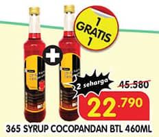 Promo Harga 365 Syrup Cocopandan 460 ml - Superindo