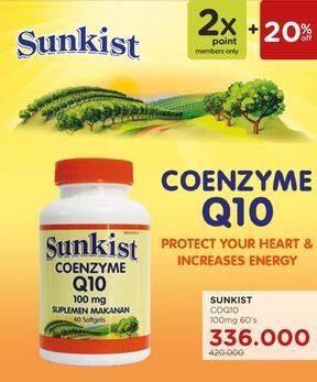 Promo Harga SUNKIST Coenzyme Q10 60 pcs - Watsons