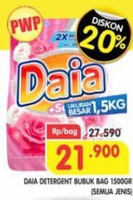 Promo Harga Daia Deterjen Bubuk All Variants 1500 gr - Superindo