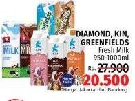 Promo Harga Diamond/Kin/Greenfields Fresh Milk  - LotteMart