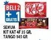 Promo Harga TANGO Wafer 145gr/KIT KAT Chocolate 4 Fingers 35gr  - Hypermart