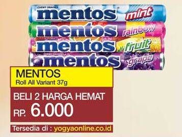 Promo Harga MENTOS Candy All Variants per 2 pouch 37 gr - Yogya