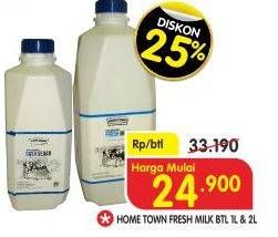Promo Harga HOMETOWN Fresh Milk 1ltr/2ltr  - Superindo