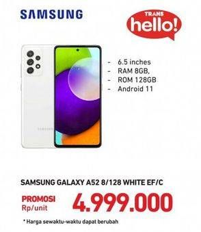 Promo Harga SAMSUNG Galaxy A52 Awesome White 128GB  - Carrefour