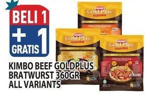 Promo Harga Kimbo Gold Plus Bratwurst All Variants 360 gr - Hypermart