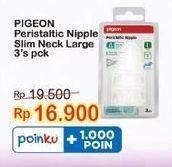 Promo Harga PIGEON Peristaltic Nipple Slim Neck  - Indomaret