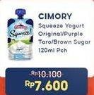 Promo Harga Cimory Squeeze Yogurt Original, Purple Taro, Brown Sugar 120 ml - Indomaret