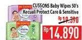 Promo Harga CUSSONS BABY Wipes Kecuali Protect Care 50 sheet - Hypermart